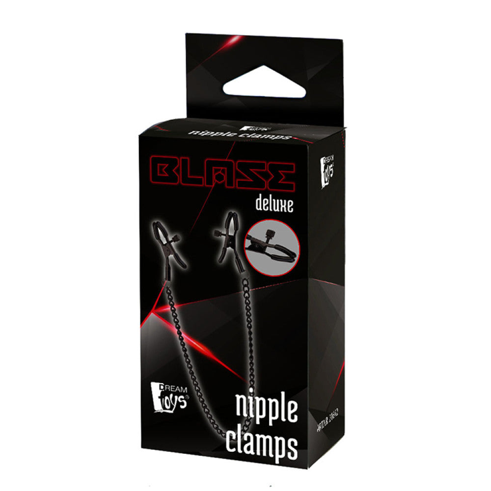 Blaze Deluxe Chain Nipple Clips Black