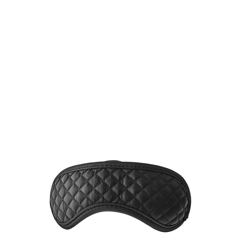 Blaze Diamond black eco leather luxury eye mask