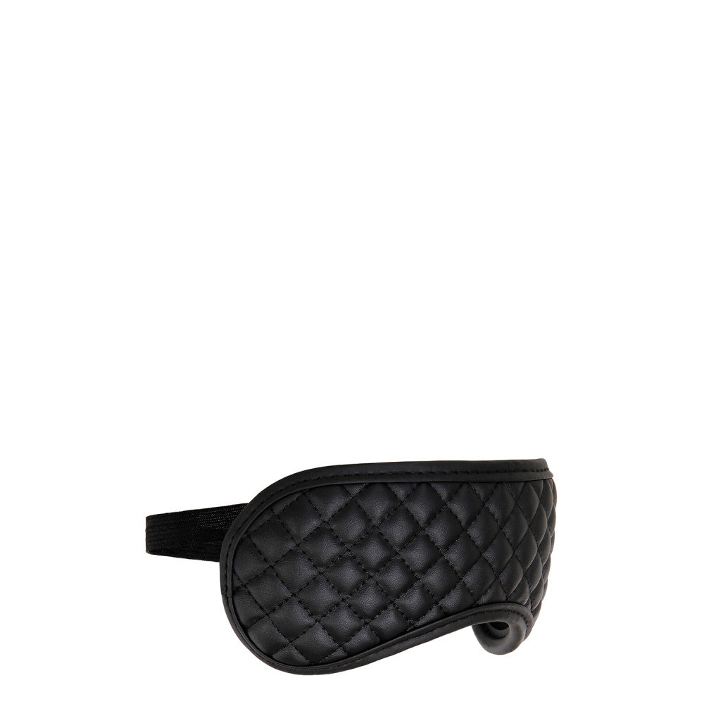 Blaze Diamond black eco leather luxury eye mask