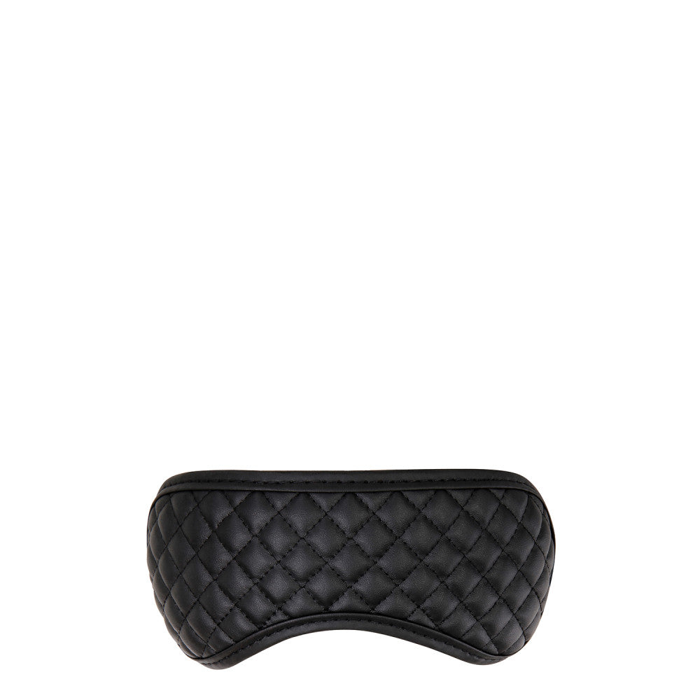 Blaze Diamond black eco leather luxury eye mask