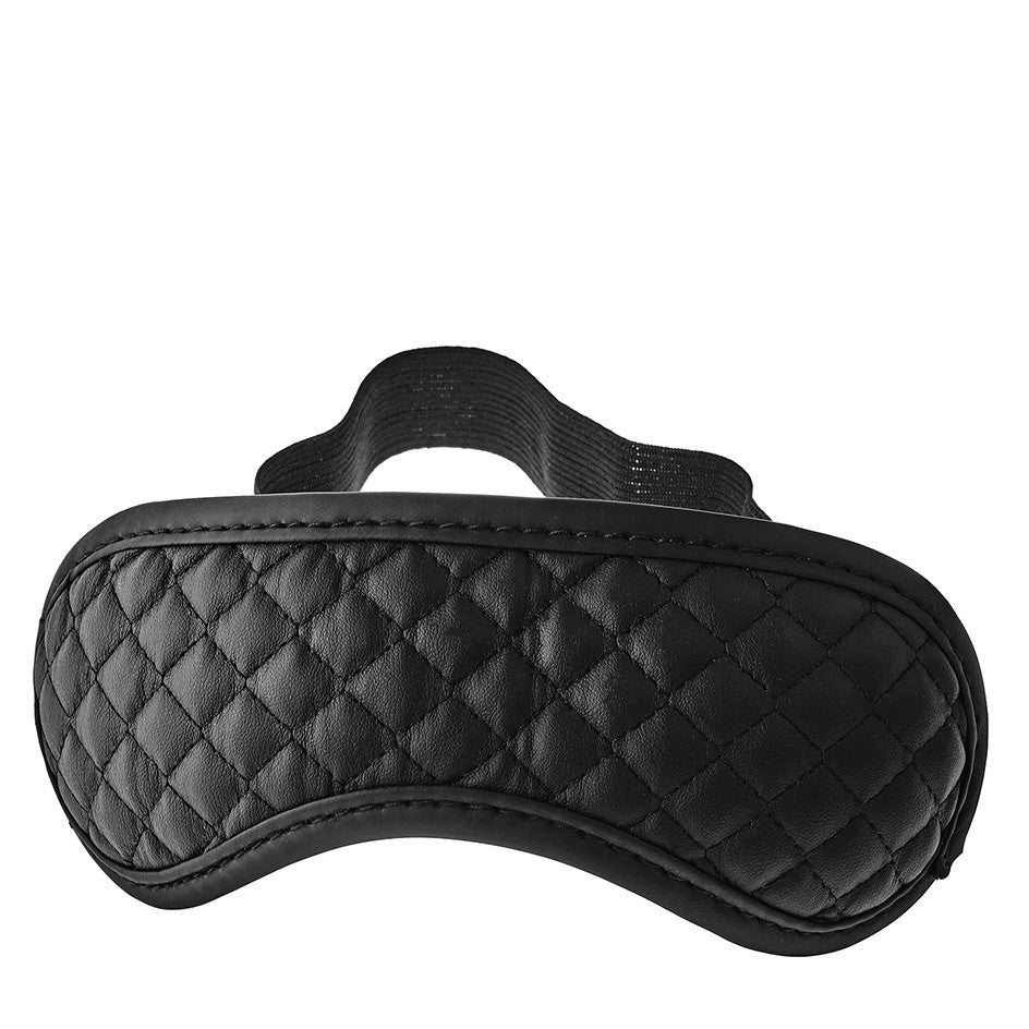 Blaze Diamond black eco leather luxury eye mask