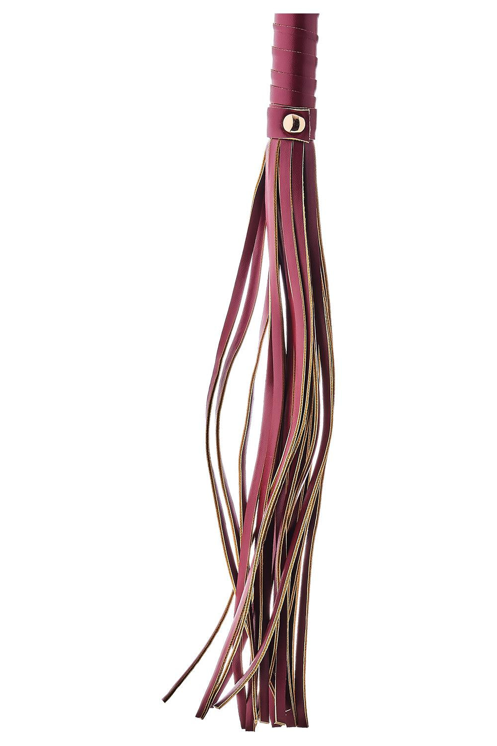 Blaze Elite Burgundy Fringed Luxury Flogger