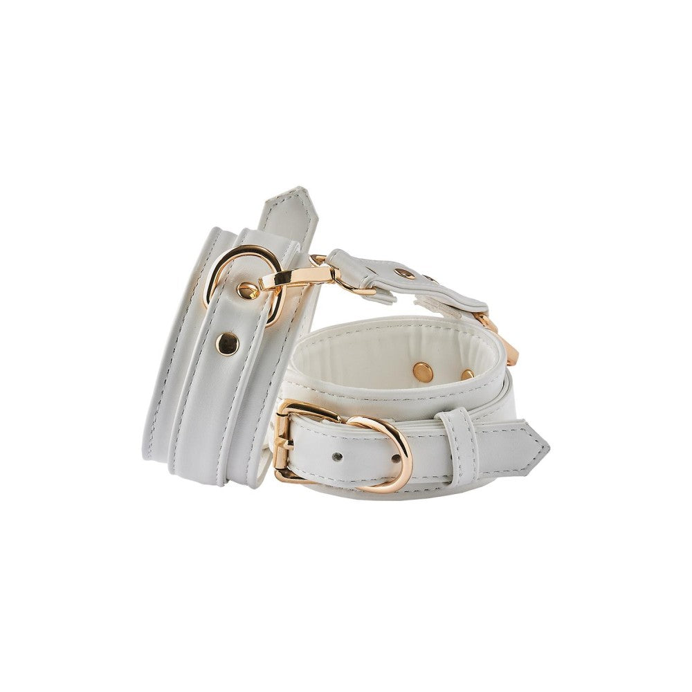 Blaze Elite Eco Leather Luxury Handcuffs White