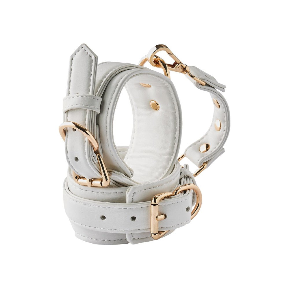 Blaze Elite Eco Leather Luxury Handcuffs White