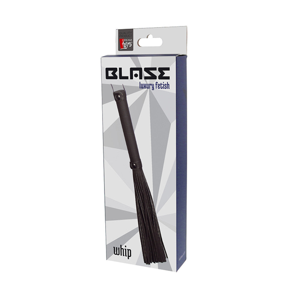 Blaze Luxury Fetish Flogging Whip Black