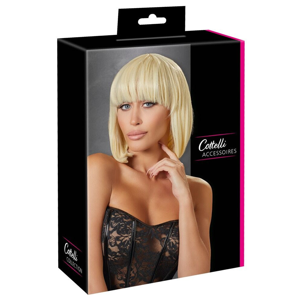 Blonde Wig - Short Bob Haircut with Bangs Cottelli 28cm