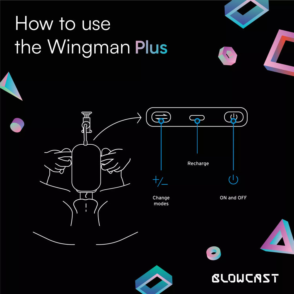 Blowcast Wingman Plus Automatic Masturbator with Thrusts and Massage Balls