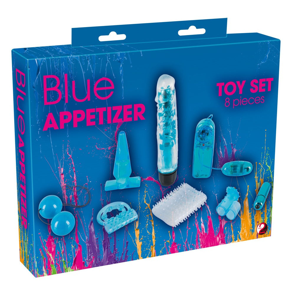 Blue Appetizer Set of Sex Toys 8 Pieces