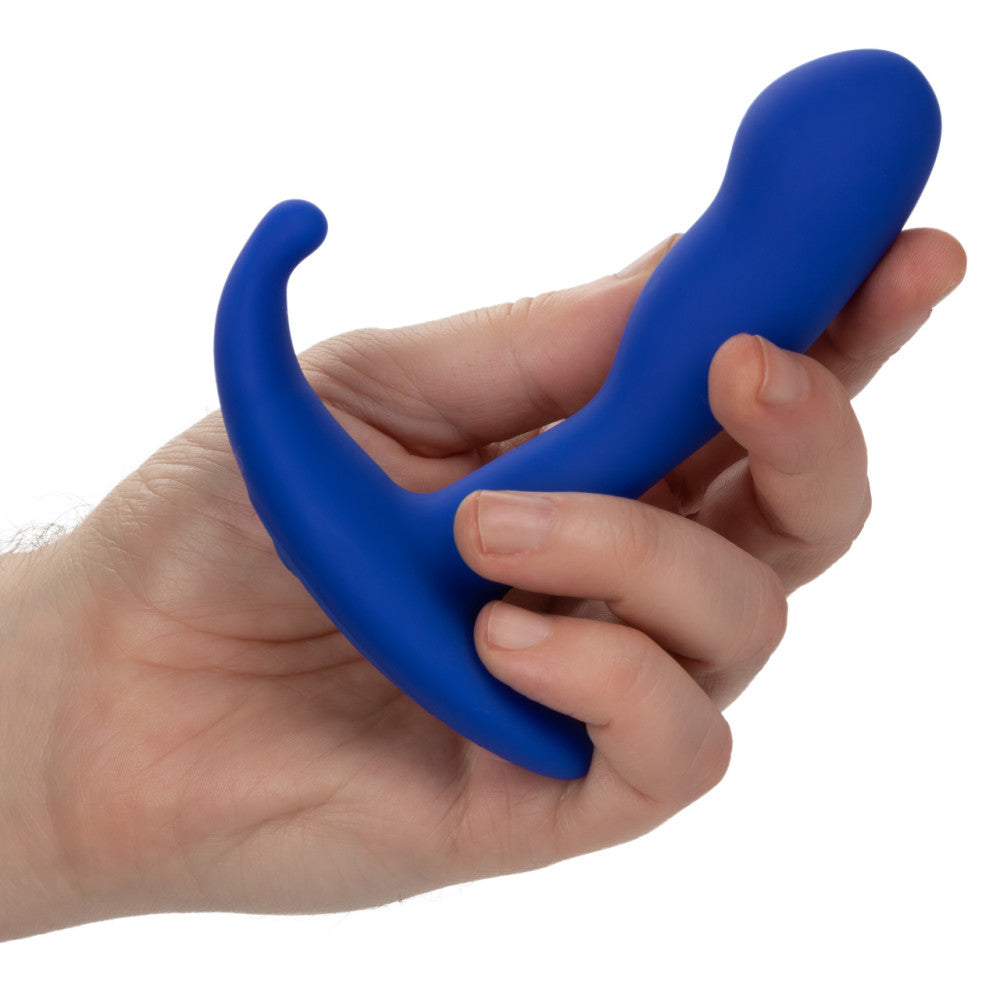 Blue silicone vibrating prostate massager