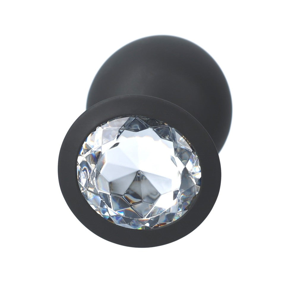 Booty Jewel L crystal silicone butt plug