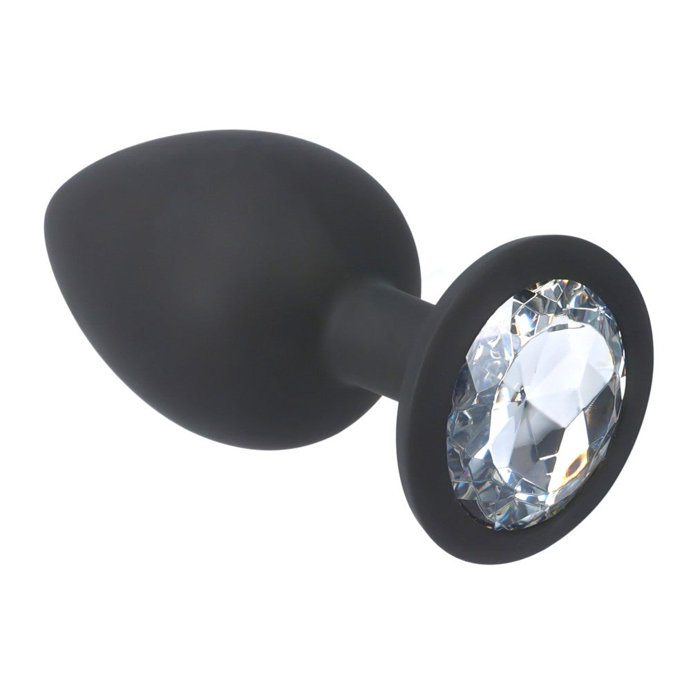 Booty Jewel L crystal silicone butt plug