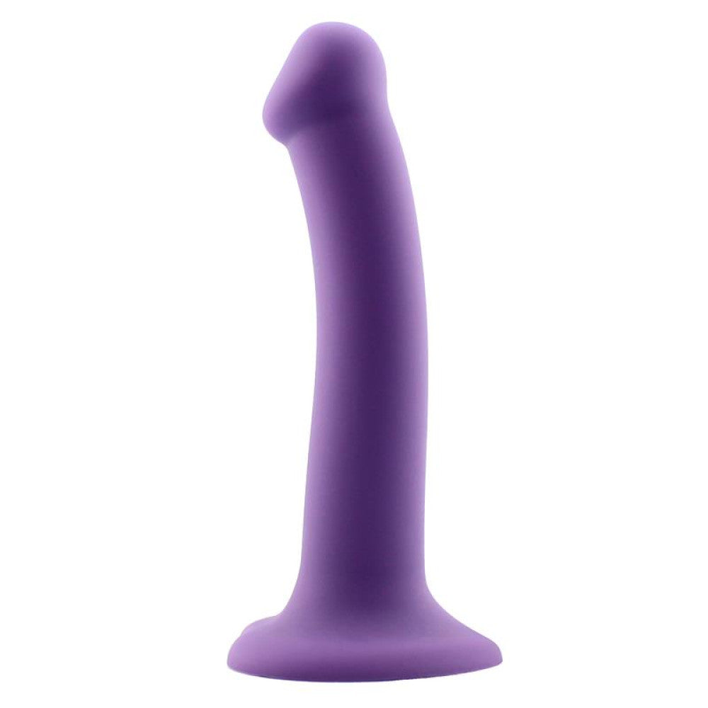 Bouncy L Purple Vacuum Base Liquid Silicone Dildo