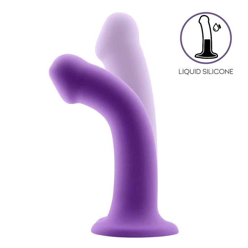 Bouncy L Purple Vacuum Base Liquid Silicone Dildo