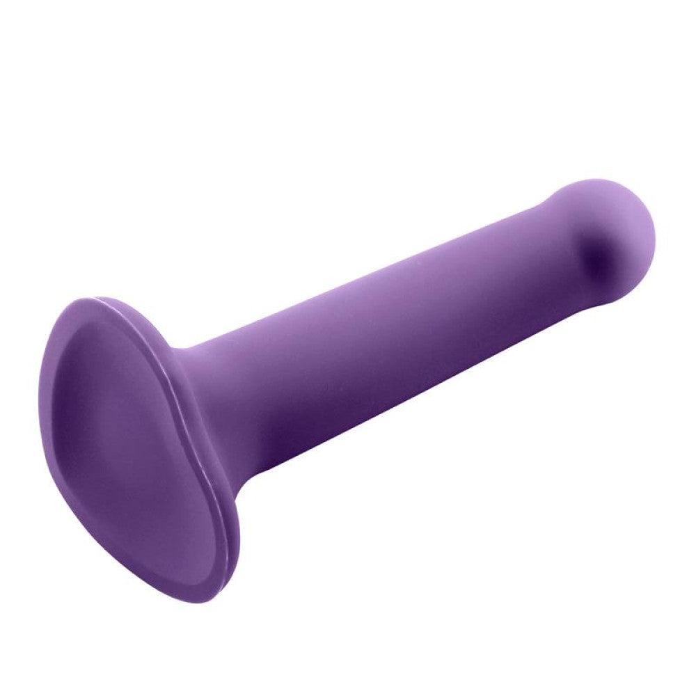 Bouncy M purple vacuum base liquid silicone dildo