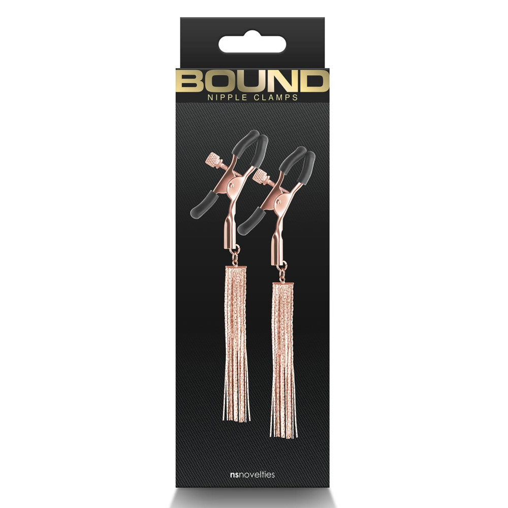 Bound NIpple Clamps Rose Gold Embellished Nipple Clamps