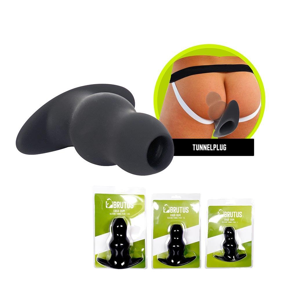 Brutus Ergo Bum XXL large silicone butt plug with tunnel