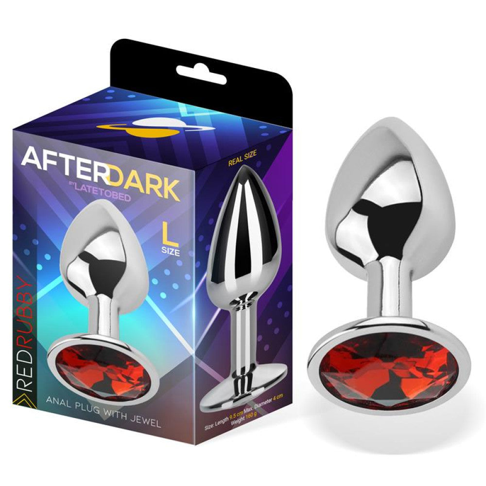 Butt Plug AfterDark L with red crystal