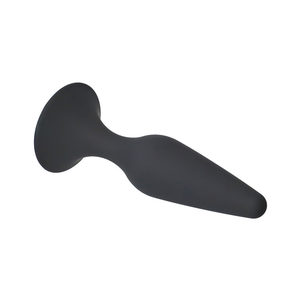 Butt plug made of 100% silicone First Plug S black