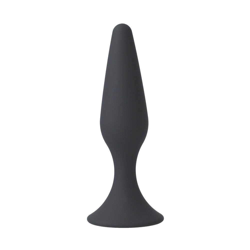 Butt plug made of 100% silicone First Plug S black