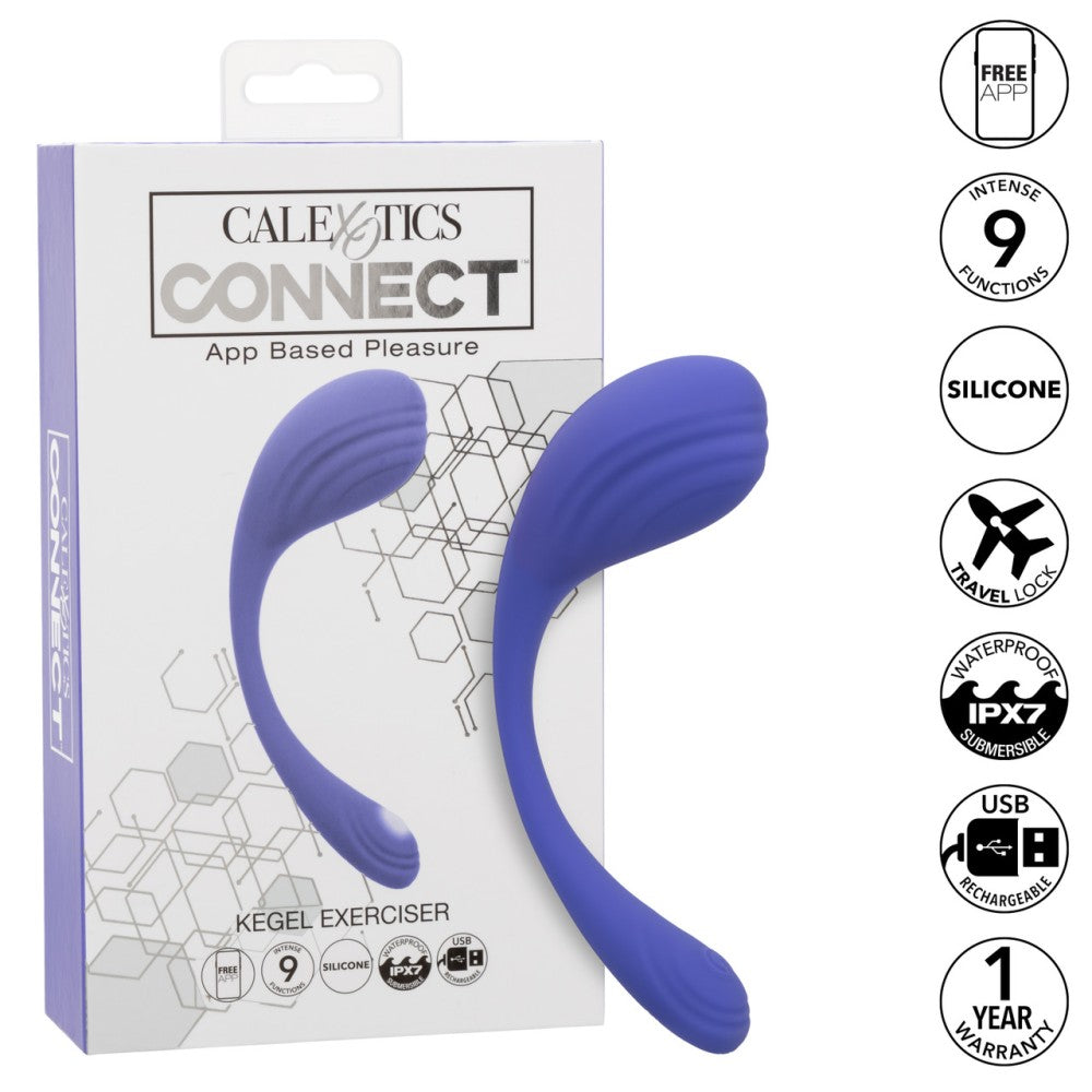 Calexotics Kegel Exerciser Rechargeable Silicone Vibrator with Mobile App