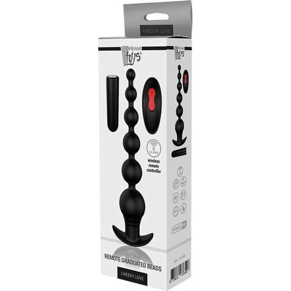 Cheeky Love Vibrating Silicone Anal Beads with Wireless Remote