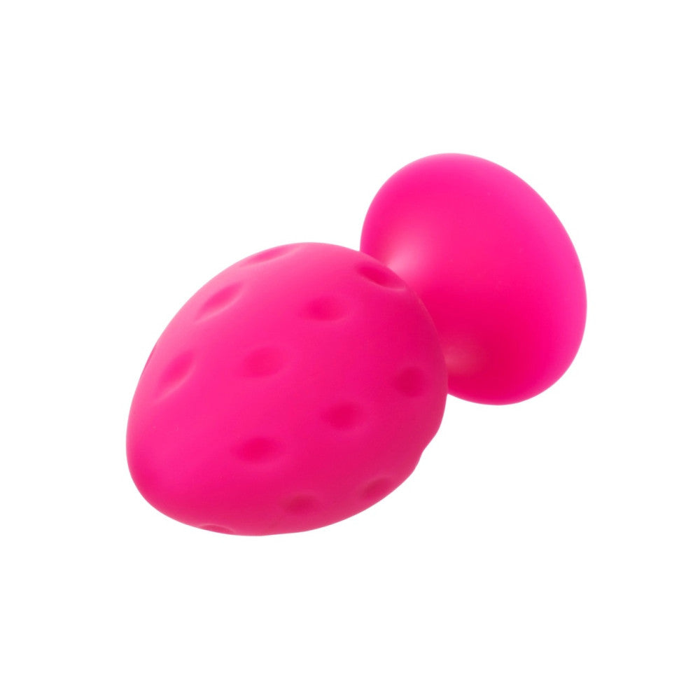 Cheeky Set of 2 Textured Silicone Butt Plugs Pink