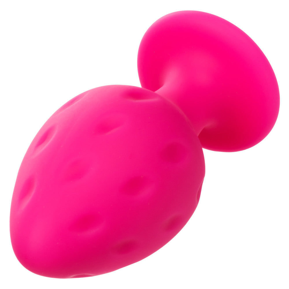 Cheeky Set of 2 Textured Silicone Butt Plugs Pink