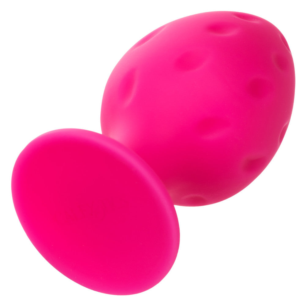 Cheeky Set of 2 Textured Silicone Butt Plugs Pink