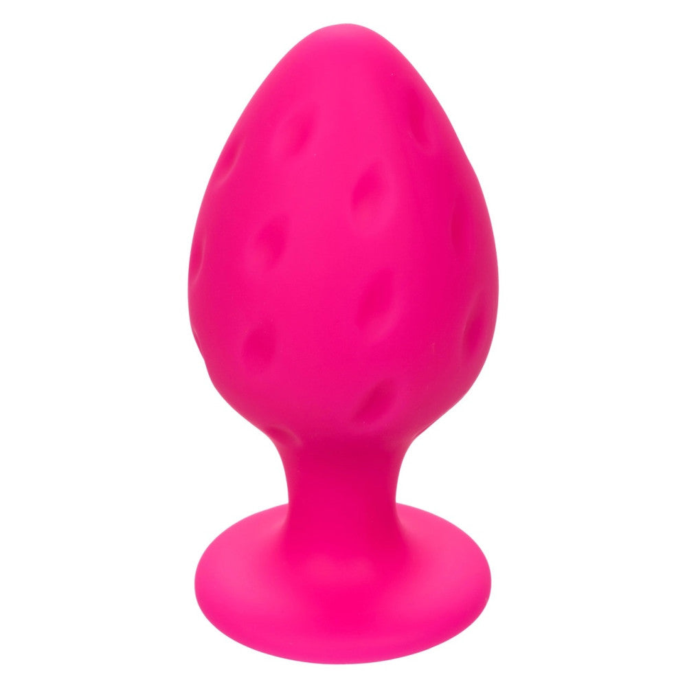 Cheeky Set of 2 Textured Silicone Butt Plugs Pink