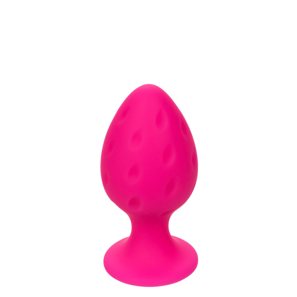 Cheeky Set of 2 Textured Silicone Butt Plugs Pink