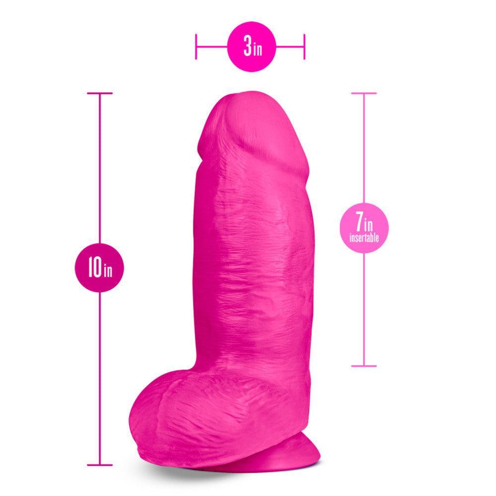 Chub 10'' Big Double Layer Cyber Skin Dildo Pink