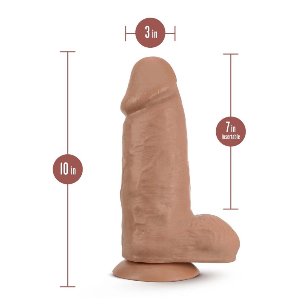 Chub 10'' Mocha Big Double Layer Cyber Skin Dildo