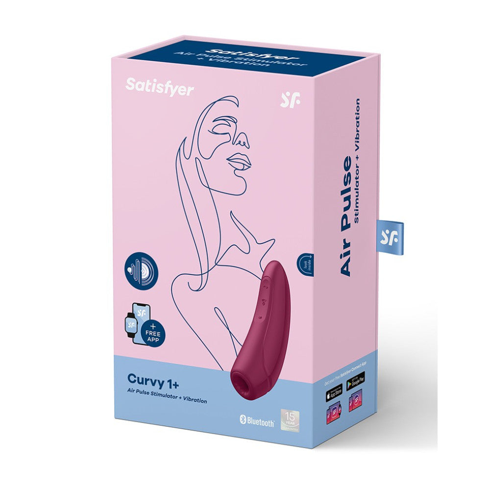 Clitoral stimulator with vibrations Satisfyer Curvy 1 Plus red with App