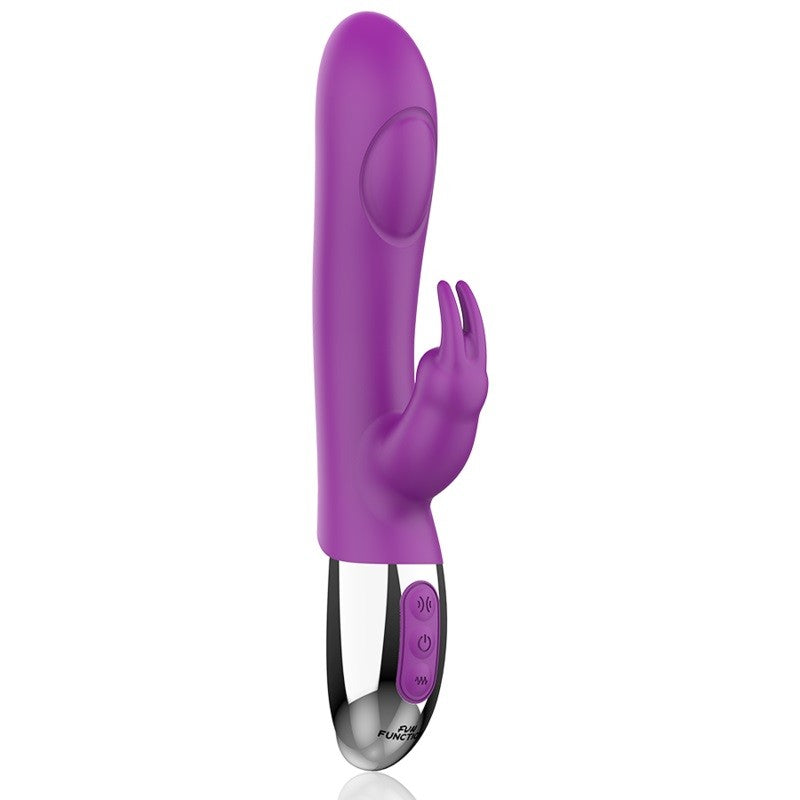 Combi rechargeable silicone rabbit vibrator