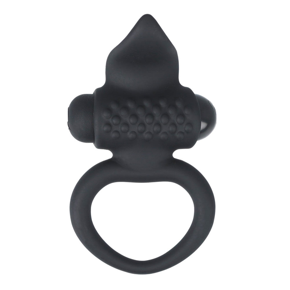 Copper vibrating cock ring with tongue silicone