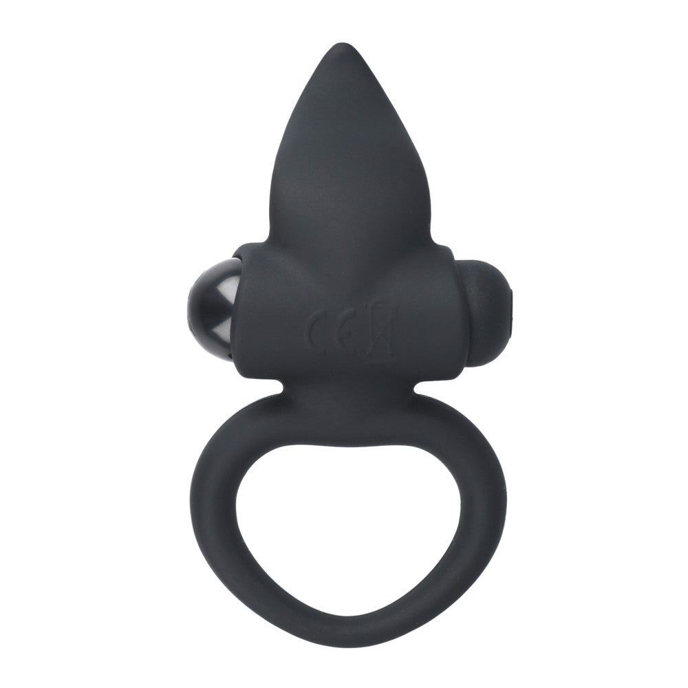 Copper vibrating cock ring with tongue silicone