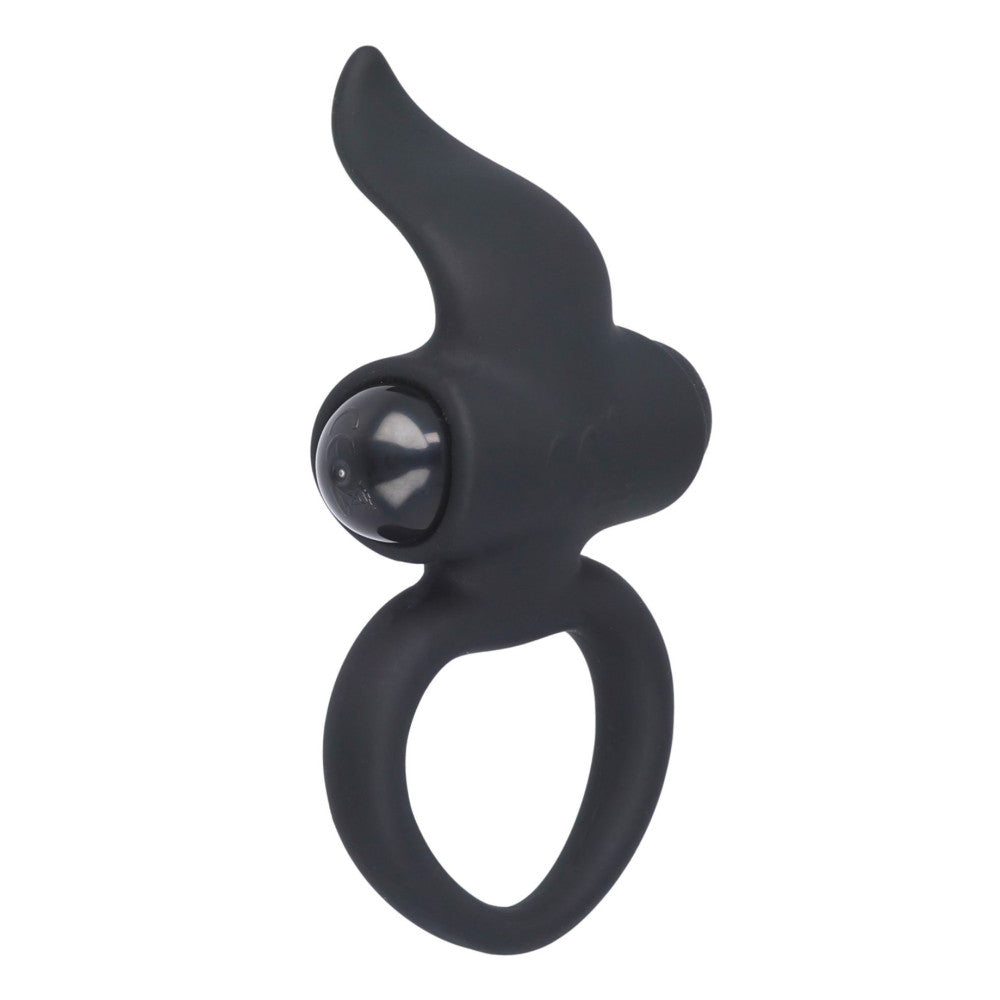 Copper vibrating cock ring with tongue silicone