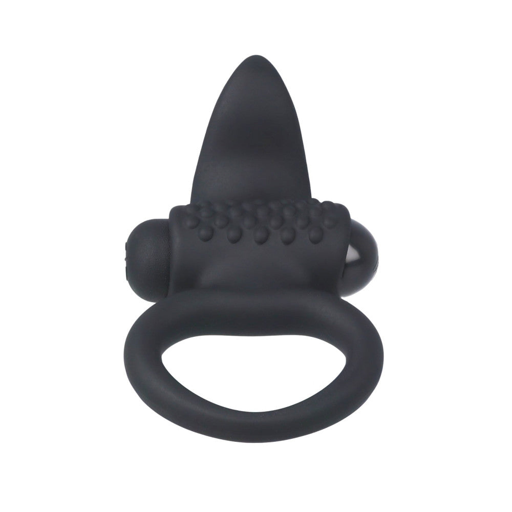 Copper vibrating cock ring with tongue silicone