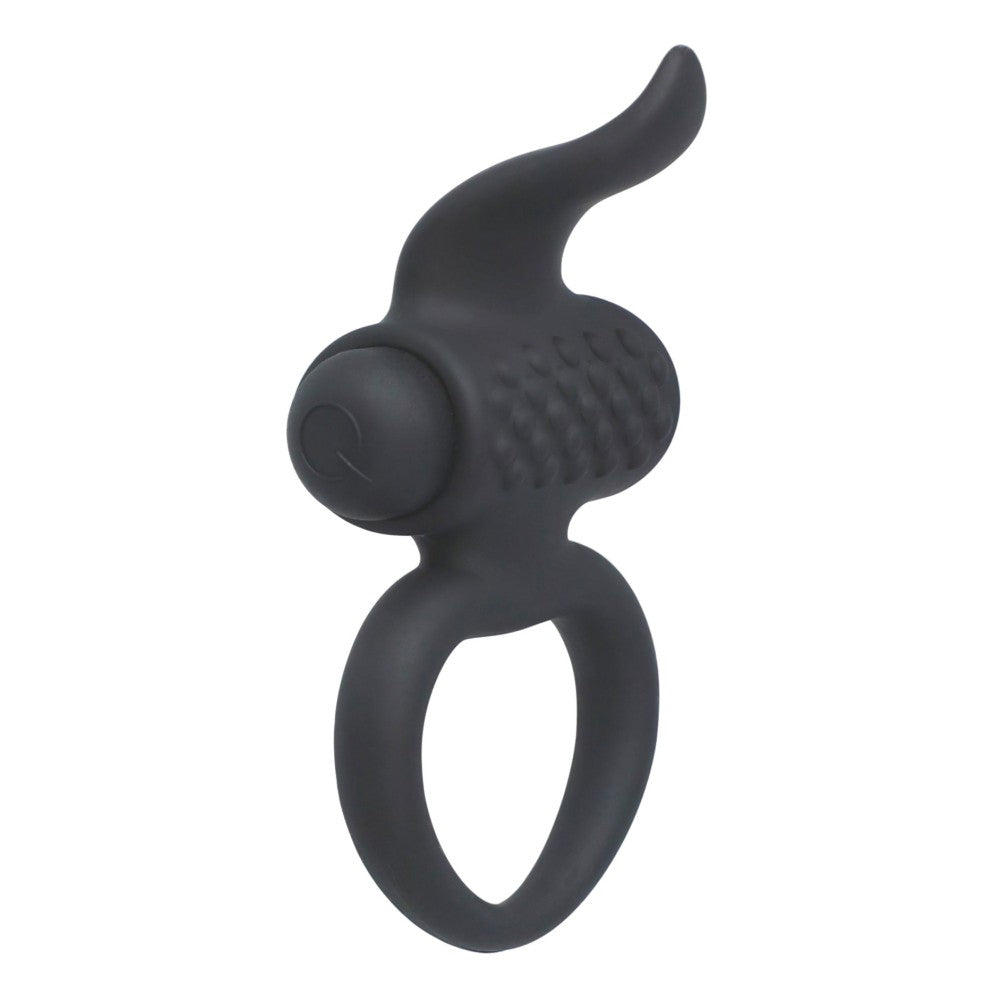 Copper vibrating cock ring with tongue silicone