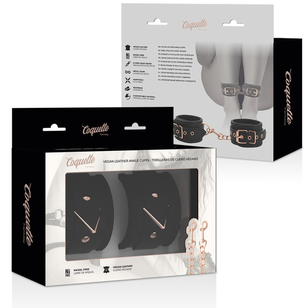 Coquette Black Adjustable Ankle Restraints