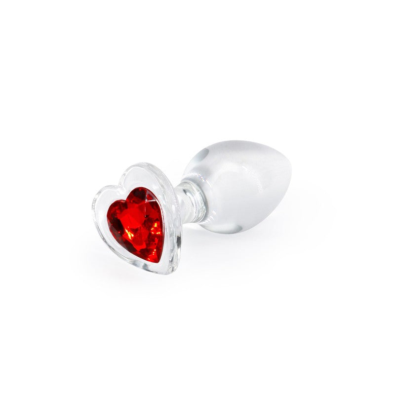 Crystal Desires Red Heart M Crystal Butt Plug