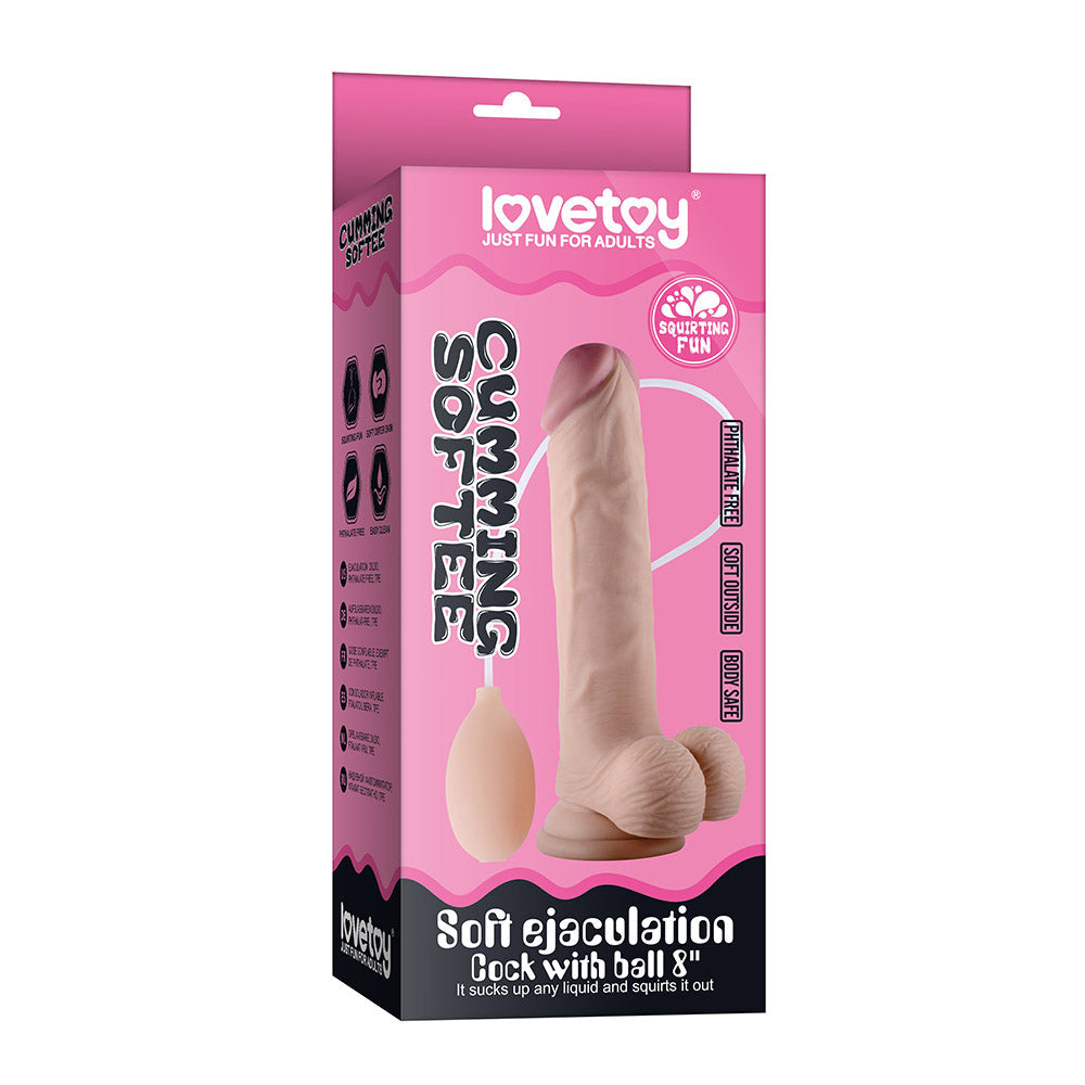 Cumming Softee 9'' Soft Realistic Ejaculating Dildo
