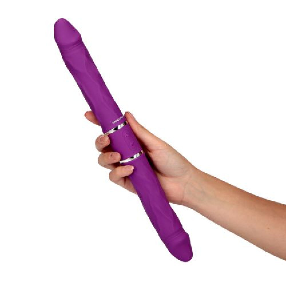 Cupid Arrow Rechargeable Double Vibrating Silicone Dildo