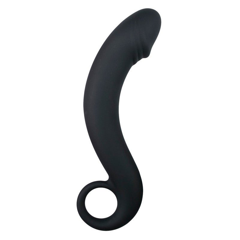 Curved Dong Prostate Massager Black