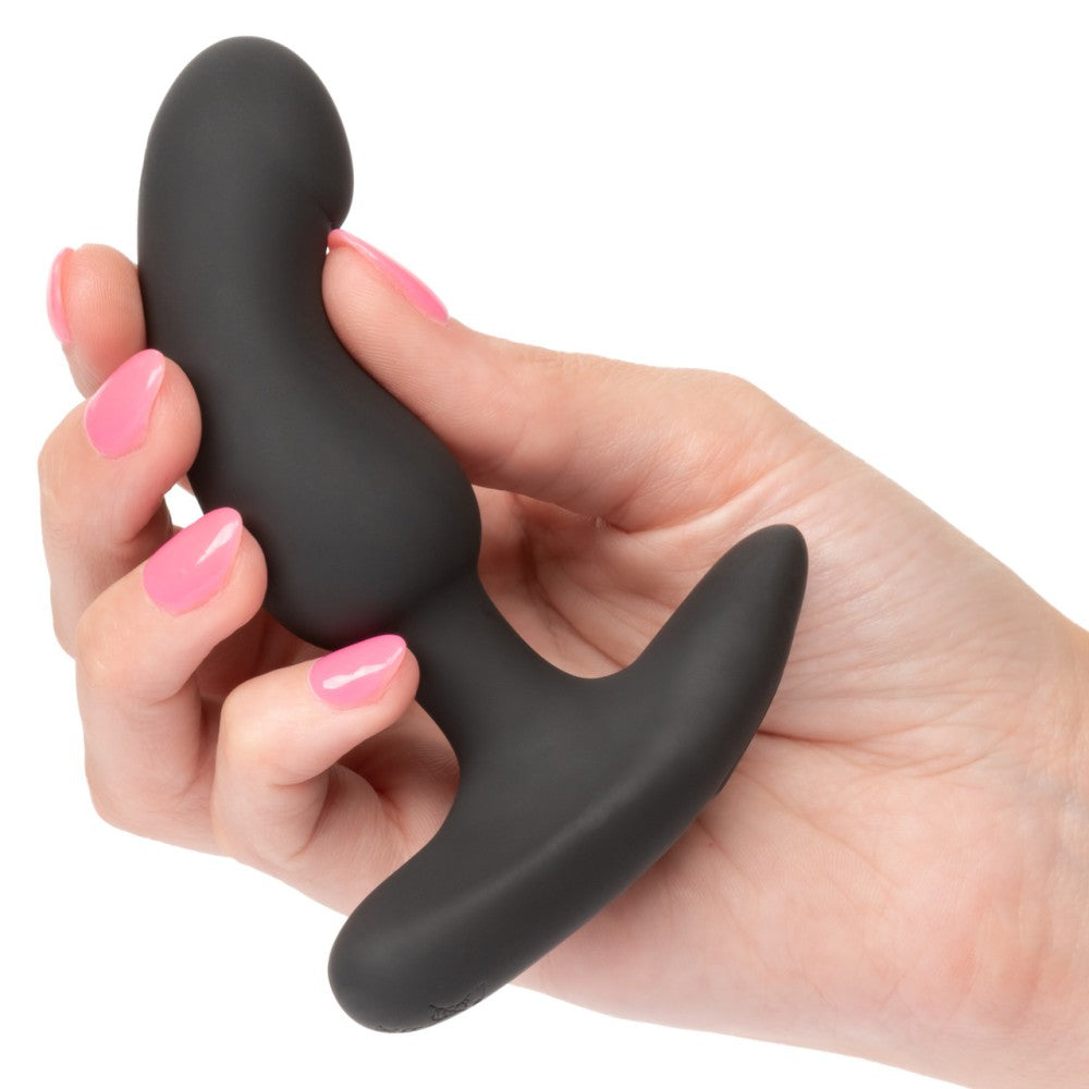 Curved Probe rechargeable silicone anal vibrator