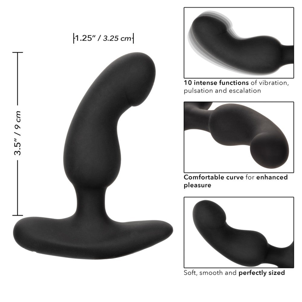 Curved Probe rechargeable silicone anal vibrator