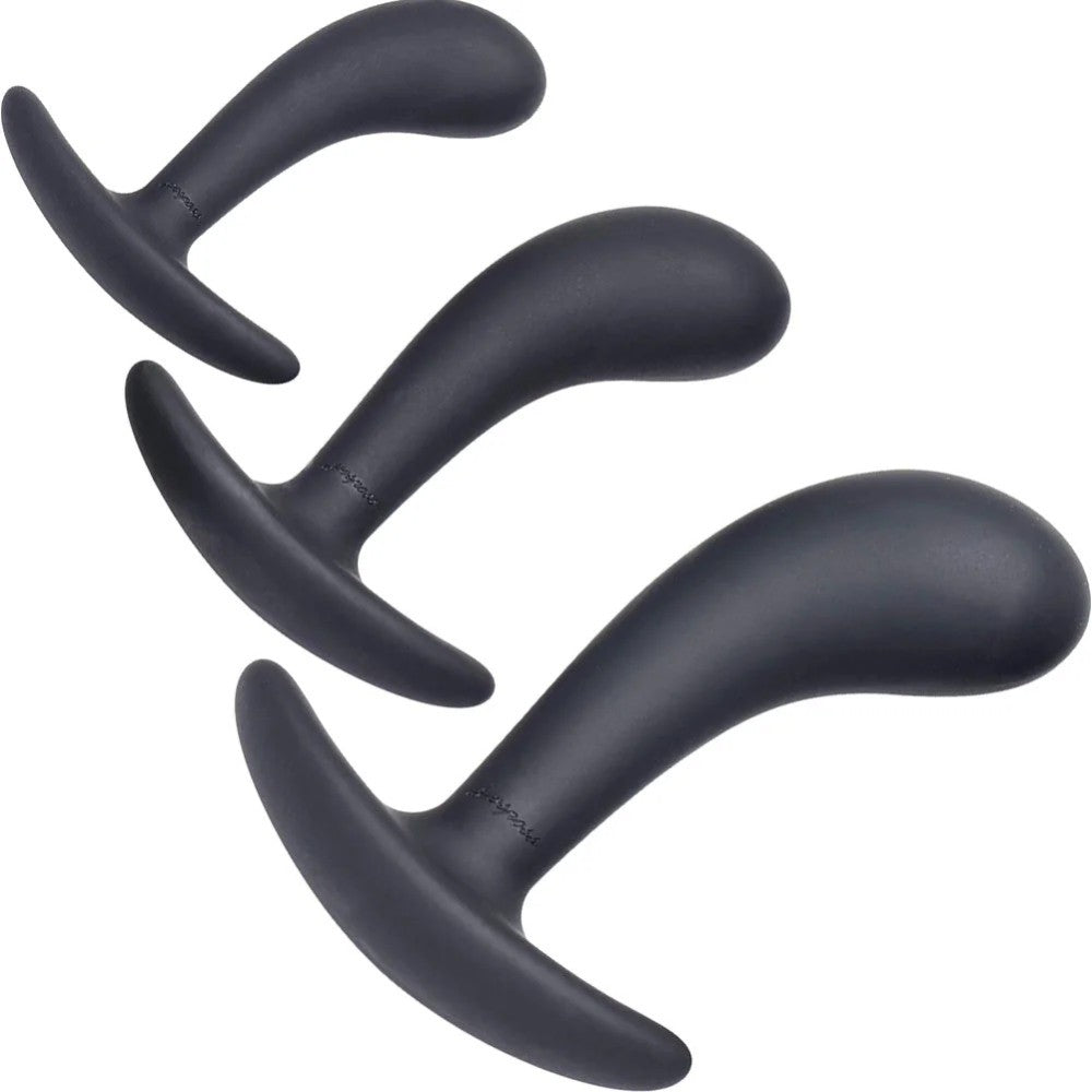Dark Delights Silicone Butt Plugs Set of 3pcs.