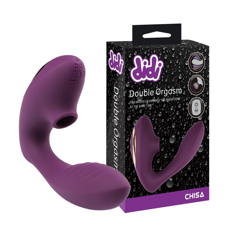 Didi Double Orgasm suction clitoral and vibrating G-spot stimulator purple