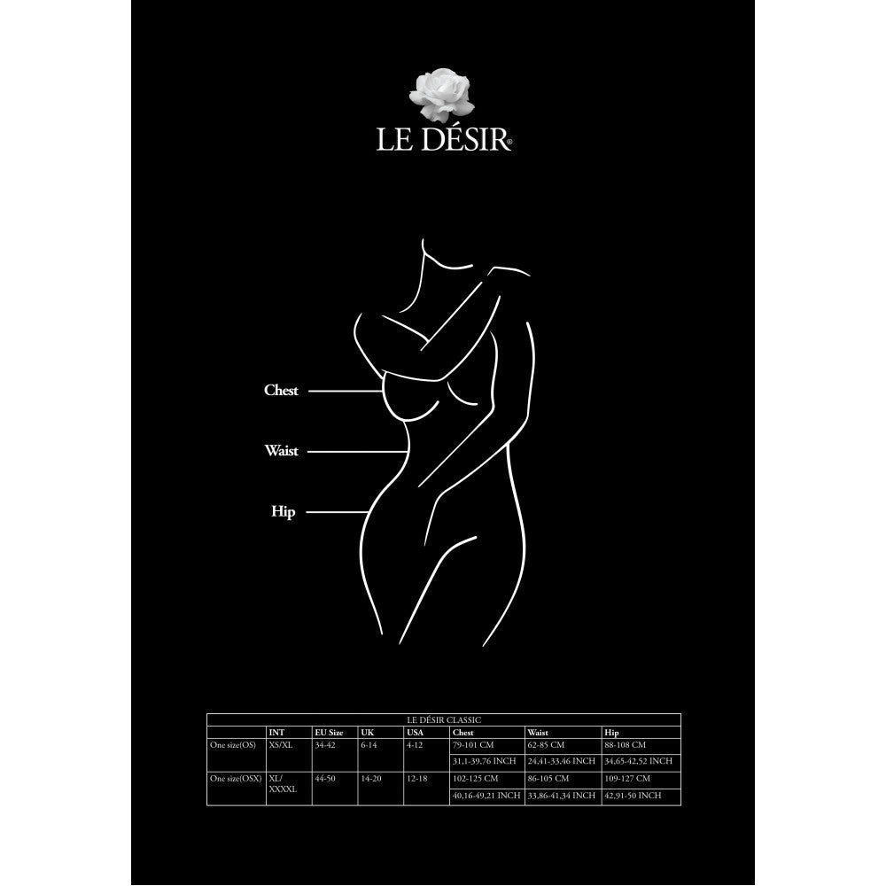 Le Desir Crotchless Mesh Criss Cross Bodystocking