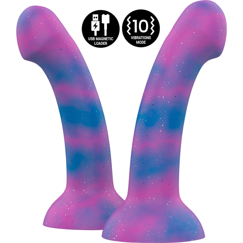 Dion Galactic Brocade Silicone Vibrating Dildo Size M